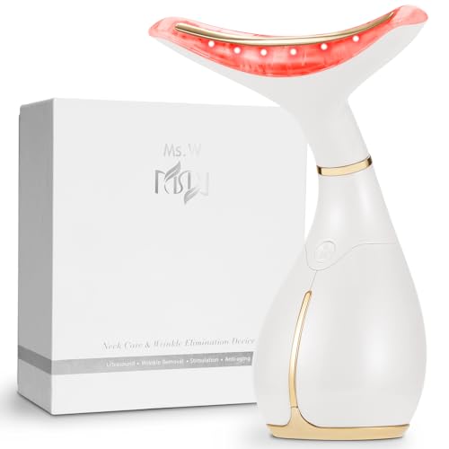Ms.W Red Light Face Massager Electric Face Lifting, Facial Massager for Skin Care with LED, Heated, and Vibration,Tightenings and Rejuvenation for Face and Neck